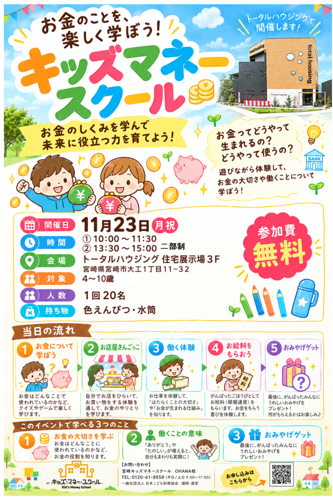 キッズマネースクール　会場：トータルハウジング